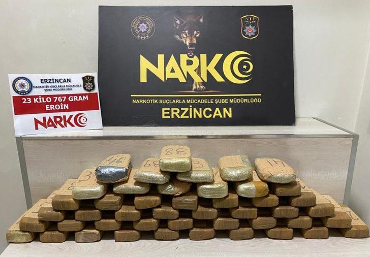 Erzincan'da 23 kilo 767 gram eroin ele geçirildi, olayla ilgili 3 kişi tutuklandı G3