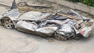 Ankara'daki selin izleri gün yüzüne çıkıyor... Üzerine istinat duvarı çöktü, kağıt gibi ezildi!