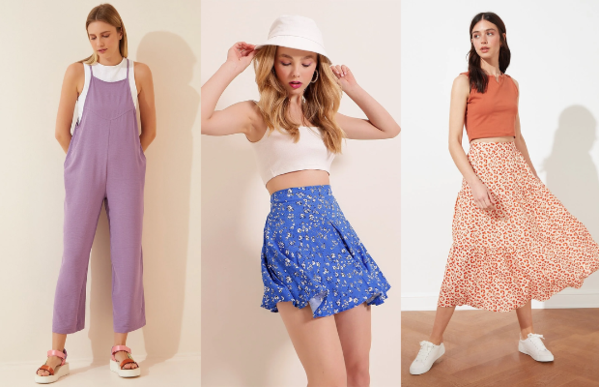 Sıcaklardan nefret etmesine rağmen yazı seven kadınlar için efil efil kombin önerileri