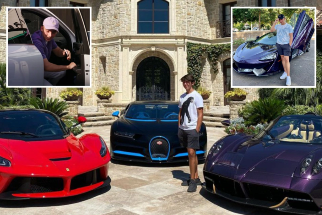 Sadece 15 yaşında! Milyon dolarlık araba koleksiyonunu g&ouml;sterdi