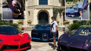 Sadece 15 yaşında! Milyon dolarlık araba koleksiyonunu gösterdi