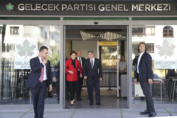 İYİ Parti Genel Başkanı Akşener, Gelecek Partisi Genel Başkanı Davutoğlu ile görüştü G3