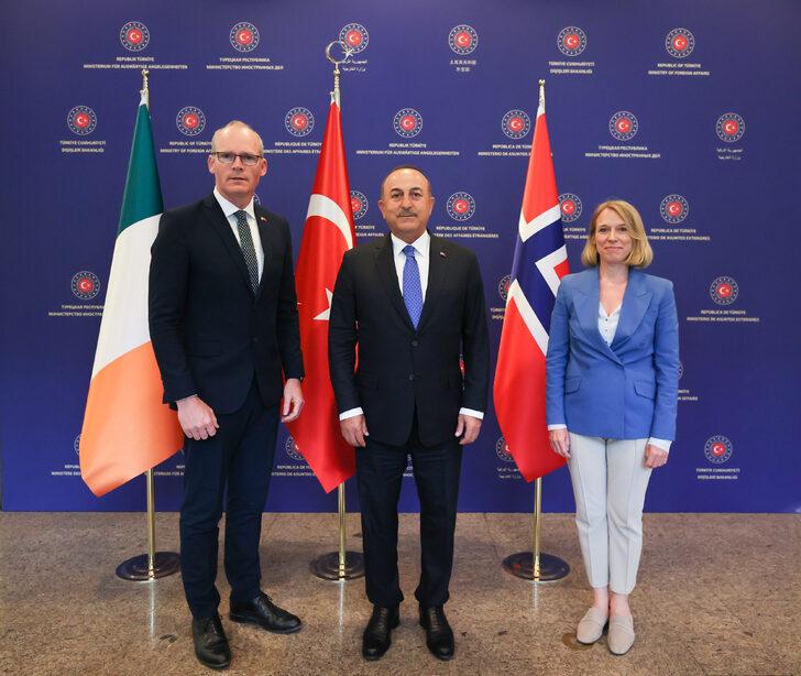 Bakan Çavuşoğlu, Norveç ve İrlandalı mevkidaşlarıyla ortak basın toplantısında konuştu: (1) G5