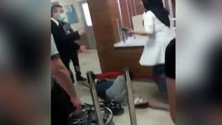 Hastaneyi başınıza yıkarım Sandalyeyi yere fırlattı, ortalığı birbirine kattı