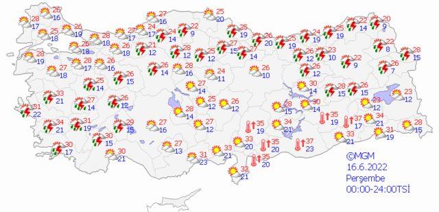 16 Haziran hava nasıl olacak?