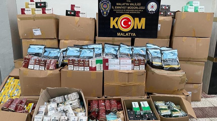 Malatya'da kargo aracında gümrük kaçağı tütün ürünleri ele geçirildi