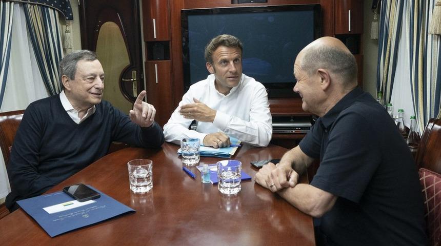 Ukrayna savaşı: Macron, Scholz ve Draghi eleştiriler sonrası birlikte Kiev'e gitti