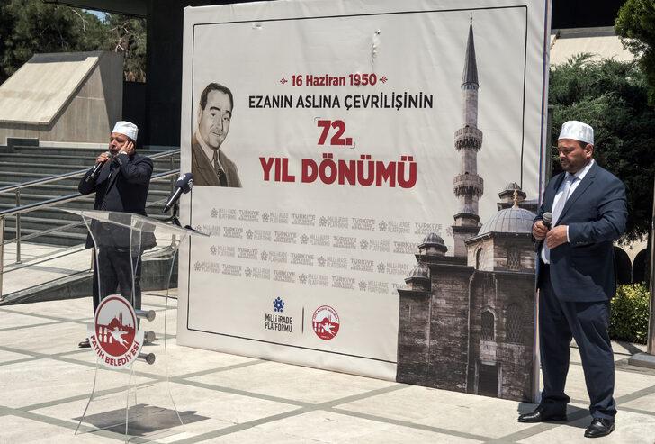 Adnan Menderes ezanın aslına iadesinin 72. yılında İstanbul'da anıldı G5