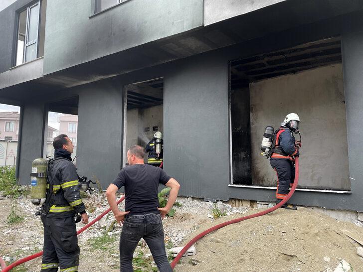 Düzce'de inşaatta çıkan yangında bir kişi dumandan etkilendi G4