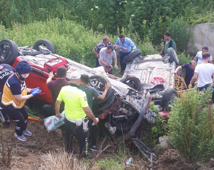 Samsun’da 2 otomobilin çarpışması sonucu 6 kişi yaralandı G3