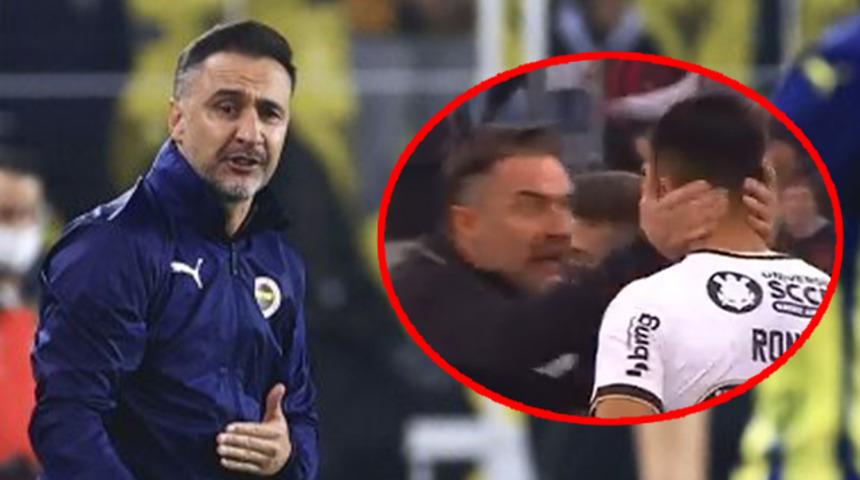 Son dakika: Fenerbahçe'nin eski teknik direktörü Vitor Pereira Paranaense maçında çıldırdı! Pereira'dan oyuncusuna tokat...
