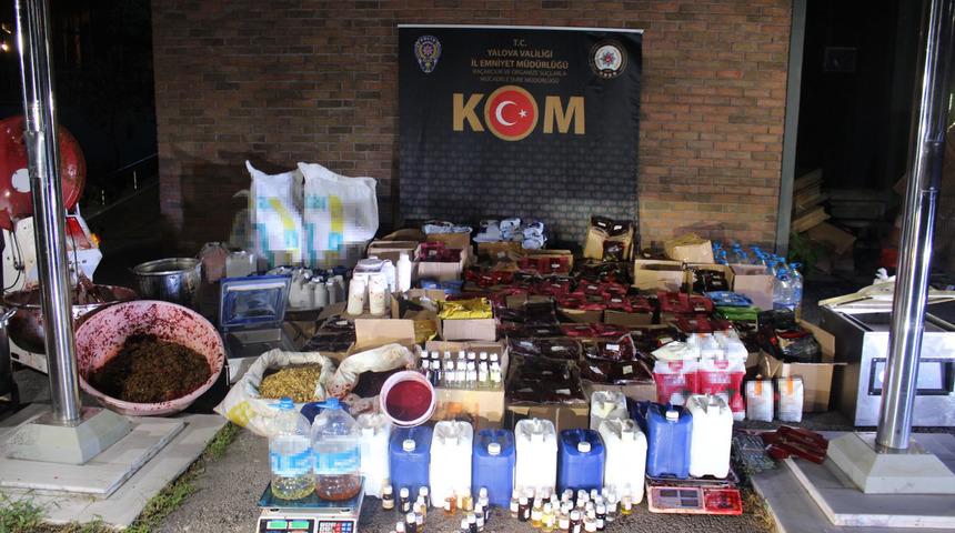 Yalova'da kaçak tütün operasyonunda 4 şüpheli gözaltına alındı