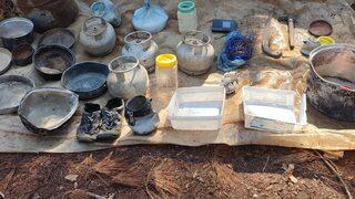 Amanos Dağları'nda terör örgütü PKK'ya ait sığınakta patlayıcı ele geçirildi