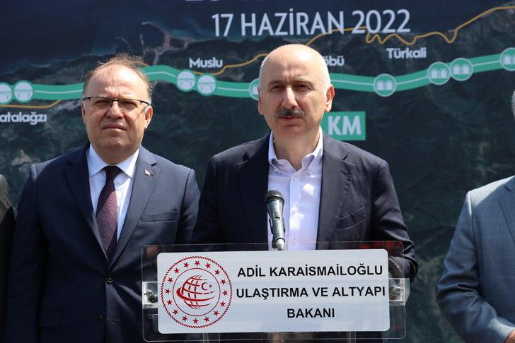 Bakan Karaismailoğlu, Filyos-Çatalağzı Yolu şantiyesindeki incelemede konuştu: G1