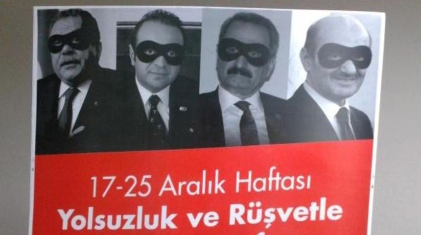 CHP'den dört eski bakan için tartışma yaratacak 17 Aralık afişi