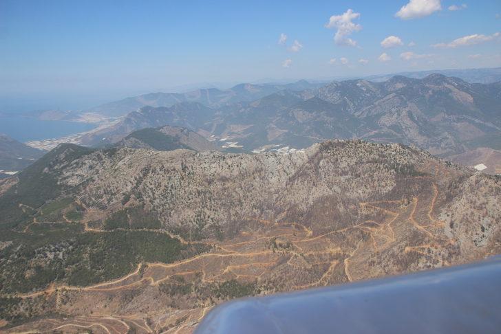 Mersin'de geçen yılki yangınlardan etkilenen ormanlar havadan görüntülendi G5