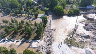 Afyonkarahisar'da sağanak tarım arazilerine zarar verdi