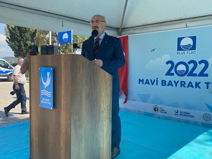 İzmir'de Aliağa Polis Plajı'na mavi bayrak asıldı G4