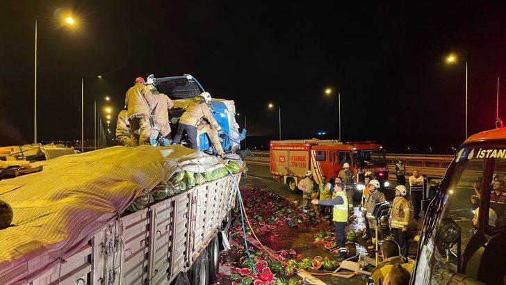 Kuzey Marmara Otoyolu’nda iki tırın çarpışması sonucu 1 kişi öldü G3