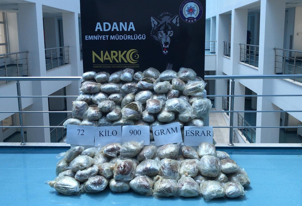 Adana'da 72 kilogram esrar ele ge&ccedil;irilen tırın s&uuml;r&uuml;c&uuml;s&uuml; tutuklandı