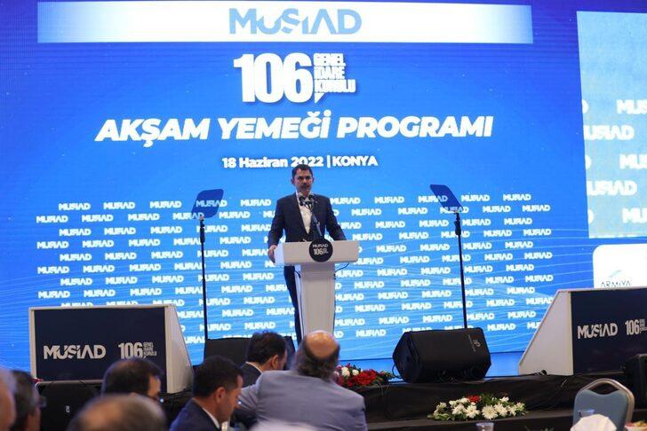 Çevre, Şehircilik ve İklim Değişikliği Bakanı Murat Kurum, Konya'da MÜSİAD'ın toplantısında konuştu: G5