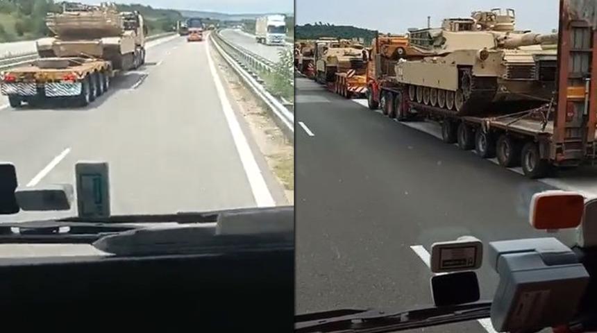 Yunanistan'ın sınıra ilerleyen askeri konvoyu görüntülendi! Türk şoförün sözleri gündem oldu: Bir dünya tır var, saldıracaklar herhalde 