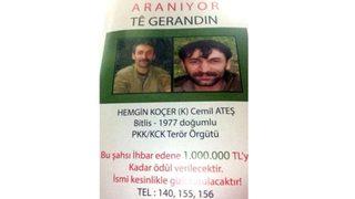 Başına 1 milyon lira ödül konulan PKK'lı ölü ele geçirildi