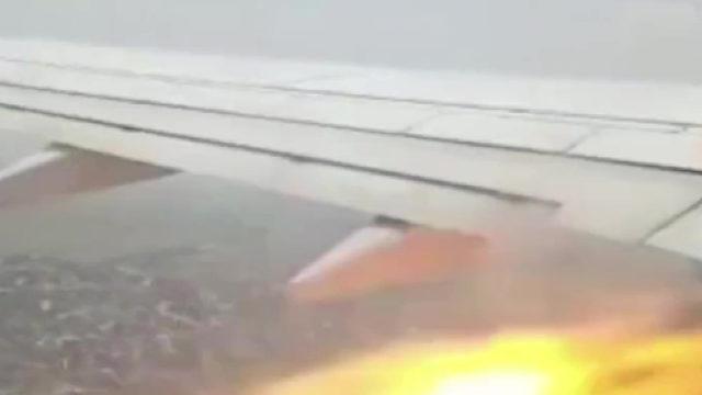 185 yolcusu vardı! Sol kanadı alev alınca acil iniş yaptı