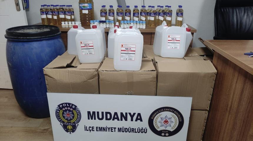 Bursa'da sahte içki operasyonunda 1 kişi suçüstü yakalandı