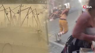 Fransa'da fırtına dehşeti! Plajdakiler neye uğradığını şaşırdı, ölü ve yaralılar var