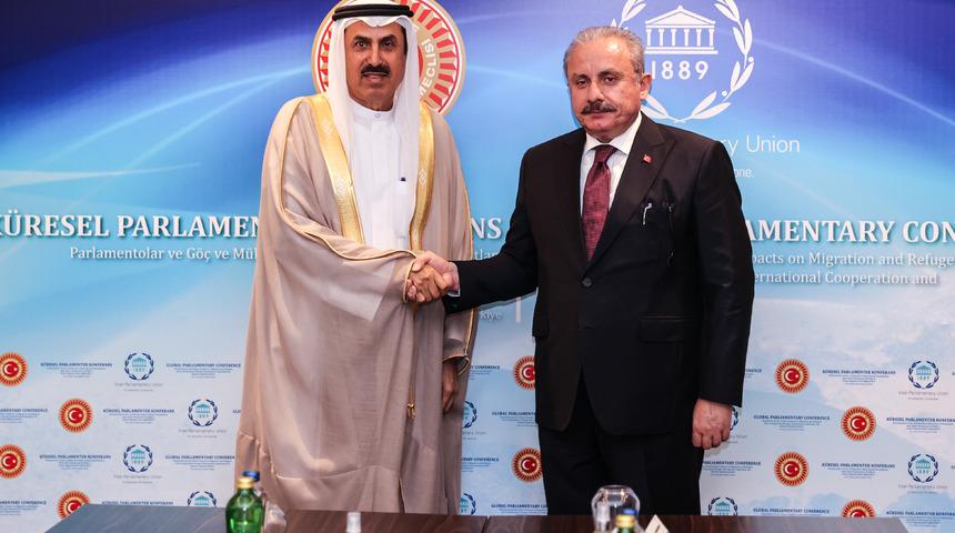 TBMM Başkanı Şentop, BAE Federal Ulusal Konsey Başkanı Ghobash ile görüştü