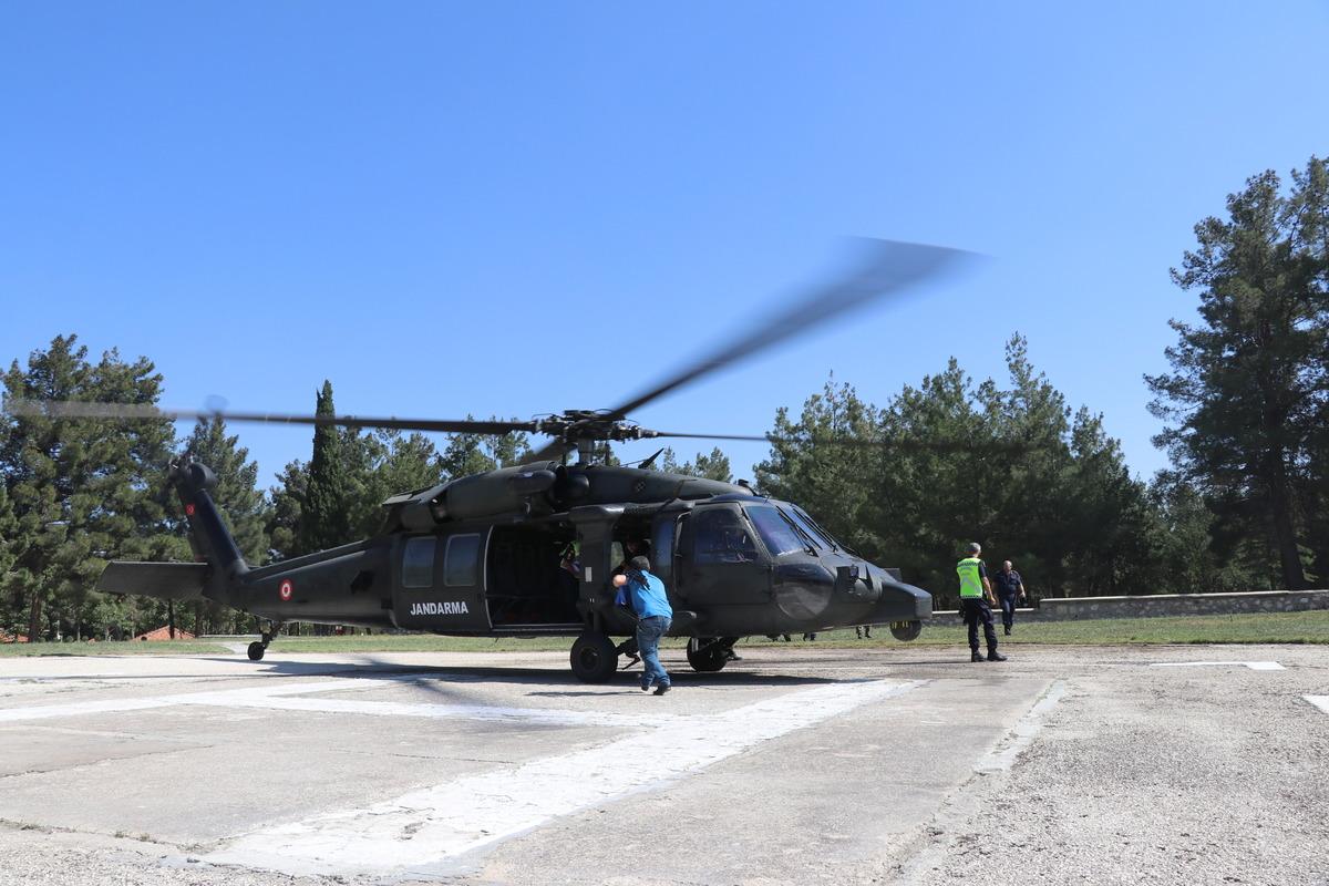 Burdur'da helikopter destekli 10 noktada kapsamlı trafik denetimi yapıldı