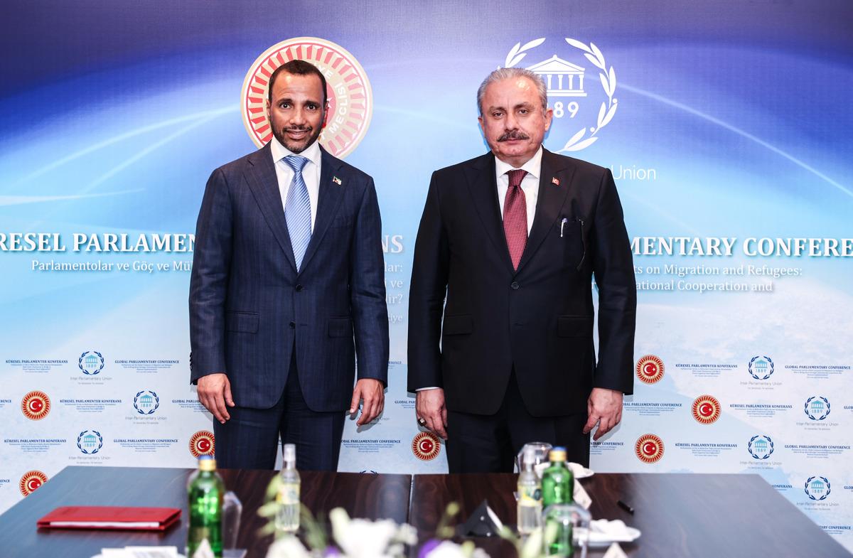 TBMM Başkanı Şentop, Kuveytli mevkidaşı el-Ganim ile g&ouml;r&uuml;şt&uuml;