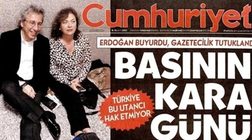 Cumhuriyet'in bugünkü manşeti