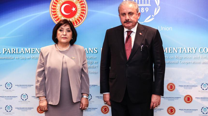 TBMM Başkanı Şentop, Azerbaycan Milli Meclis Başkanı Gafarova ile görüştü
