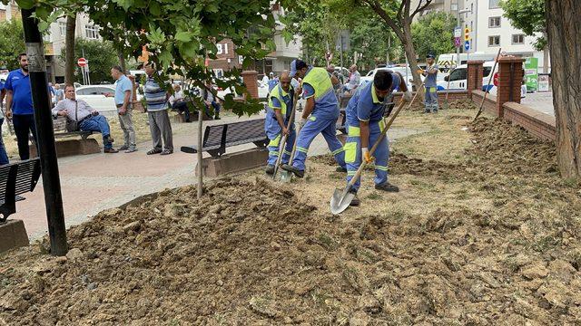 Bahçelievler Belediyesi ile İBB zabıtaları arasında park çalışması gerginliği