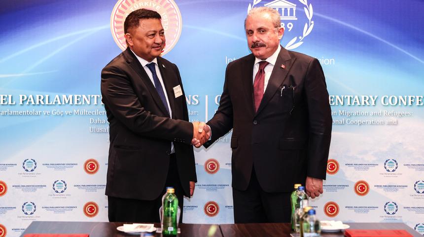 TBMM Başkanı Şentop, Madagaskarlı mevkidaşı Razafimahefa ile görüştü