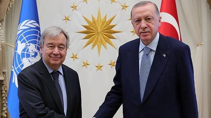 Son dakika: Cumhurbaşkanı Erdoğan'dan, BM Genel Sekreteri Guterres ile kritik görüşme