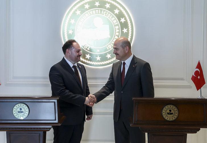 İçişleri Bakanı Soylu, KKTC İçişleri Bakanı Öztürkler ile bir araya geldi G1