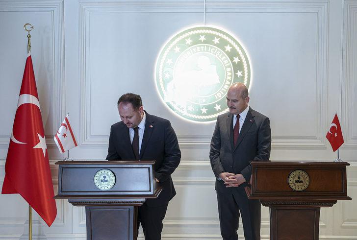 İçişleri Bakanı Soylu, KKTC İçişleri Bakanı Öztürkler ile bir araya geldi G2