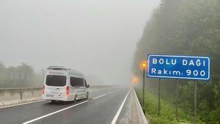 Bolu Dağı'nda sis etkili oluyor