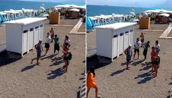 Halk plajında iğrenç olay! Soyunma kabinindeki kadınları fotoğraflarken yakalandı