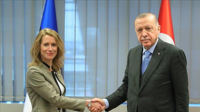 Cumhurbaşkanı Erdoğan, Estonya Başbakanı Kallas ile görüştü