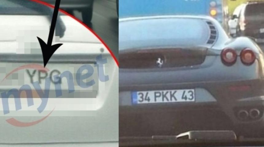 Vatandaşı rahatsız eden YPG-PKK plaka