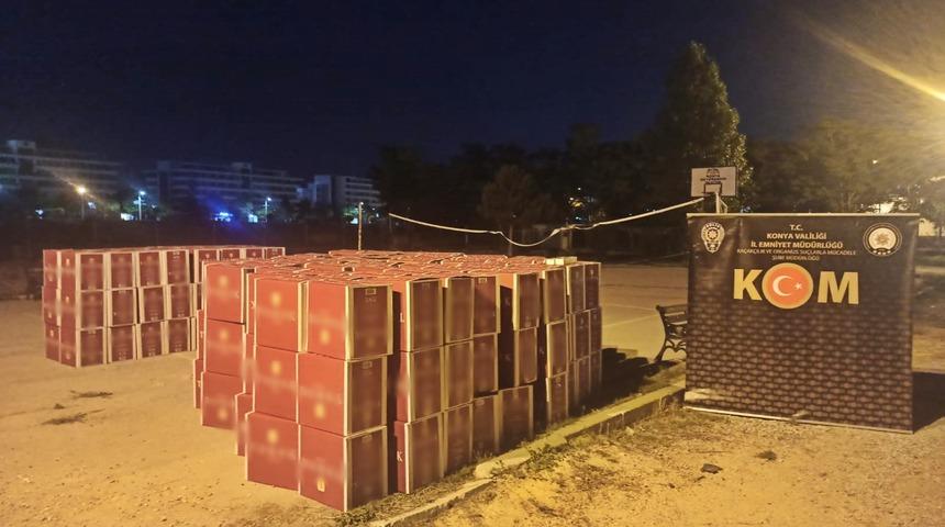 Konya'da gümrük kaçağı 4 milyon 600 bin makaron ele geçirildi