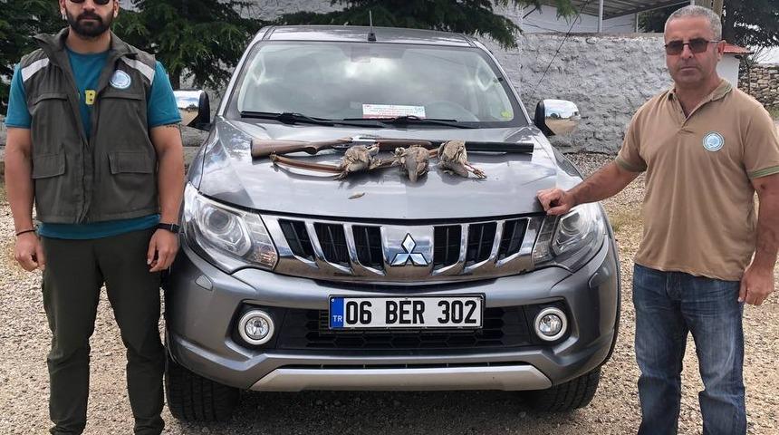 Tunceli'de keklik avlayan kişiye 7 bin 500 lira ceza verildi