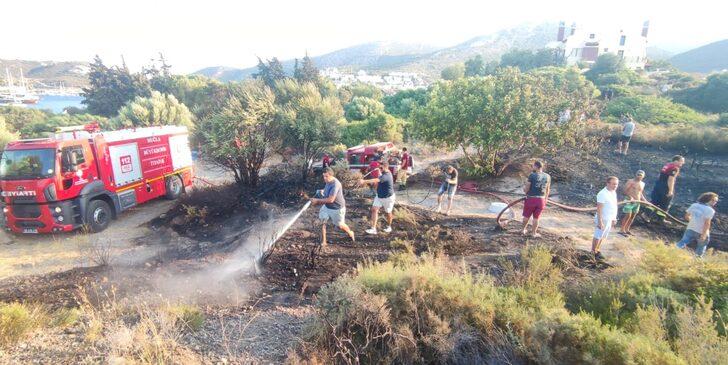 Datça'da otluk alanda çıkan yangın söndürüldü G2