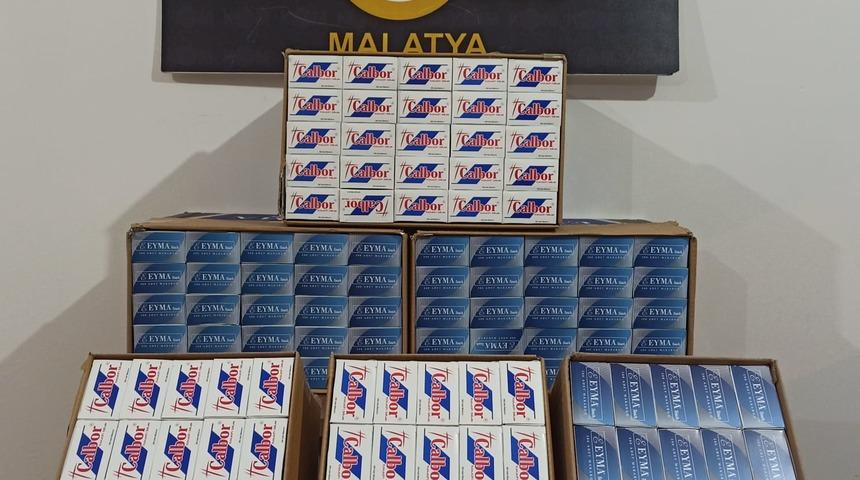 Malatya'da 1,1 ton kaçak tütün ile 60 bin makaron ele geçirildi