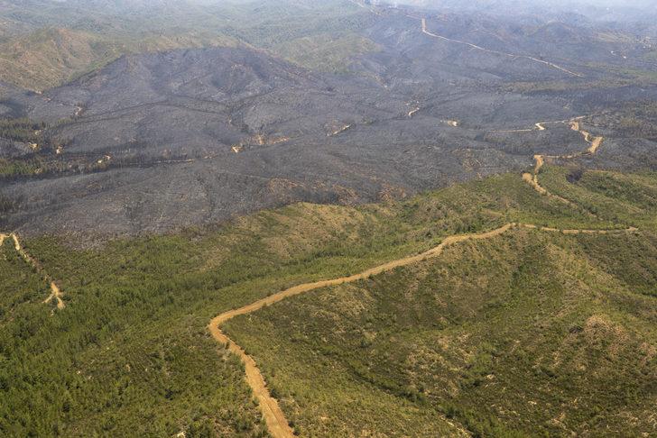Marmaris'te yangınla mücadele havadan görüntülendi G5