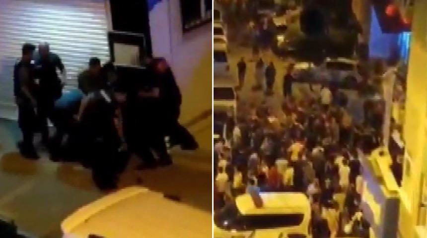 Bahçelievler'de korkutan gerginlik! Sokak savaş alanına döndü, özel harekat devreye girdi
